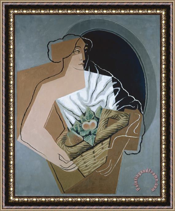 Juan Gris The Woman with The Basket Framed Painting