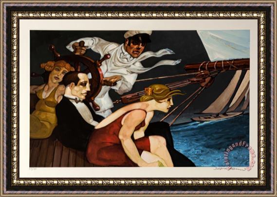 Juarez Machado No Veleiro (in The Sailboat) Framed Painting