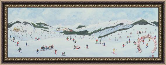 Judy Joel On The Slopes Framed Painting