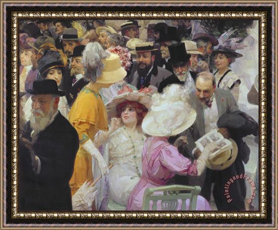Jules Alexandre Grun Friday at the French Artists Salon Framed Painting