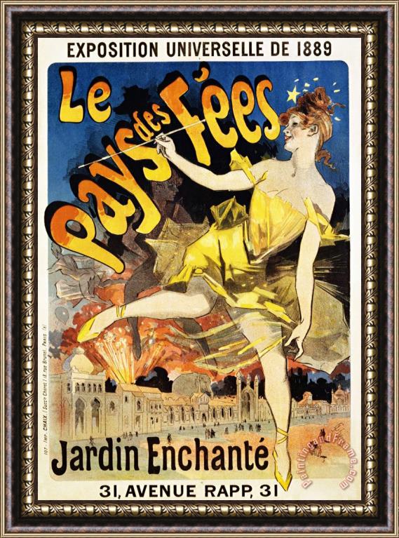 Jules Cheret Le Pays Des Fees Poster Framed Painting