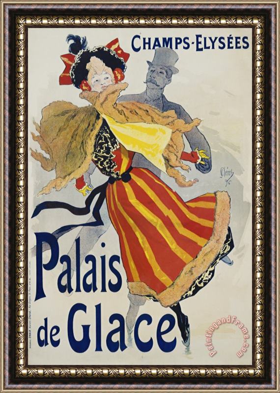 Jules Cheret Palais De Glace Poster Framed Print