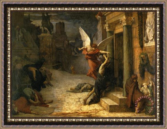 Jules Elie Delaunay The Plague of Rome Framed Painting