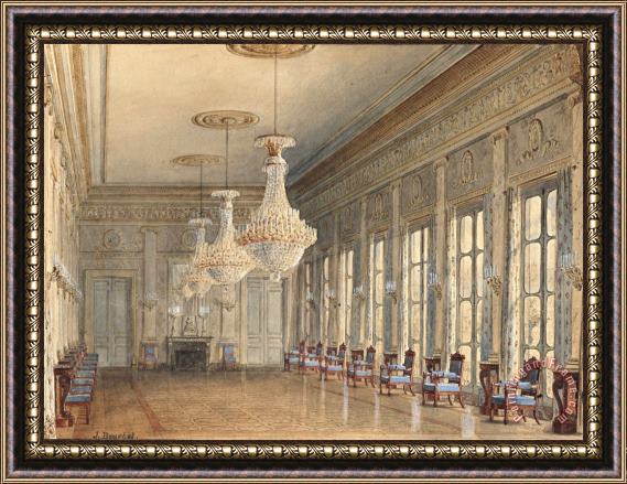 Jules Frederic Bouchet The Salon in The Montpensier Wing, Palais Royal 3 Framed Print