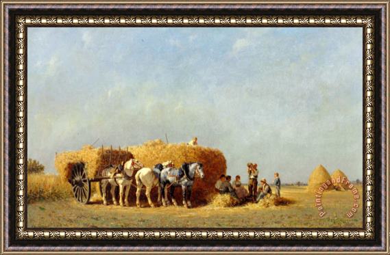 Jules Jacques Veyrassat The Noonday Meal Framed Painting