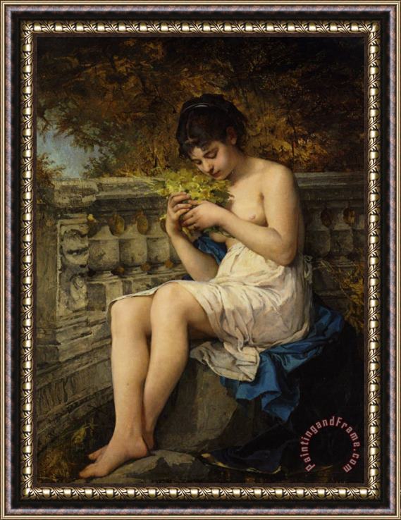 Jules Salles-wagner La Jeune Mere Framed Painting