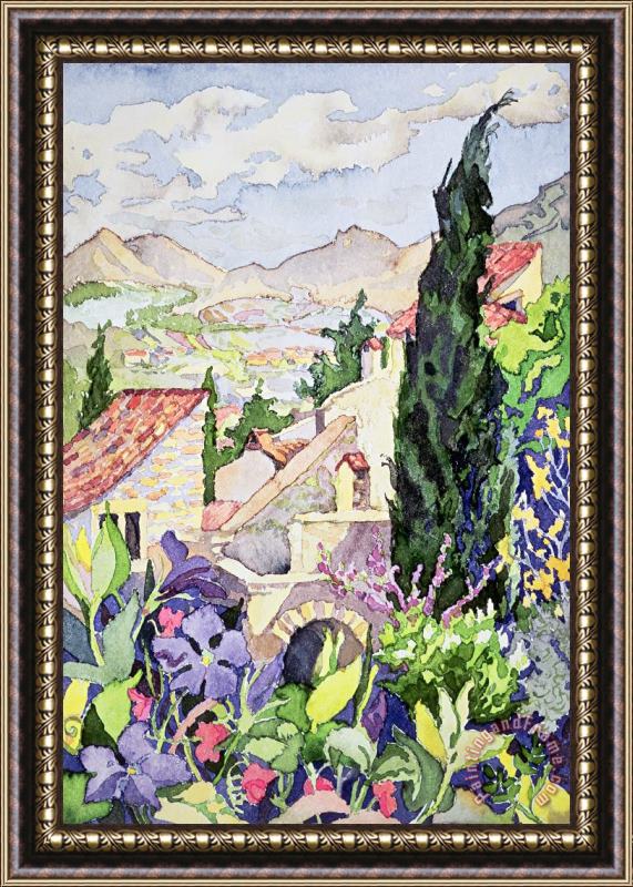 Julia Gibson The Old Town Vaison Framed Painting