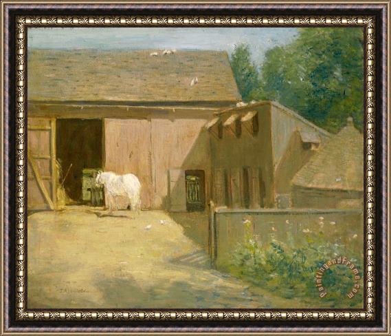 Julian Alden Weir New England Barnyard Framed Painting