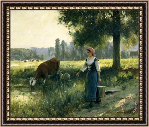 Julien Dupre In The Meadow Framed Painting