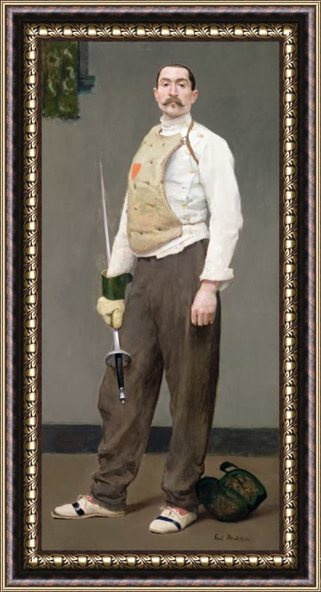 Julius Gari Melchers The Fencing Master Framed Painting