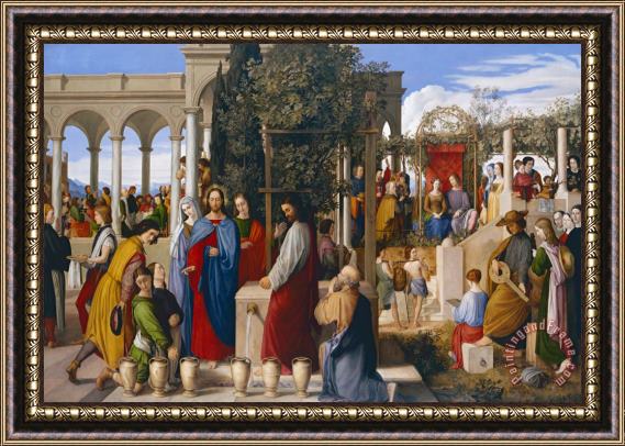 Julius Schnorr von Carolsfeld The Marriage At Cana Framed Painting