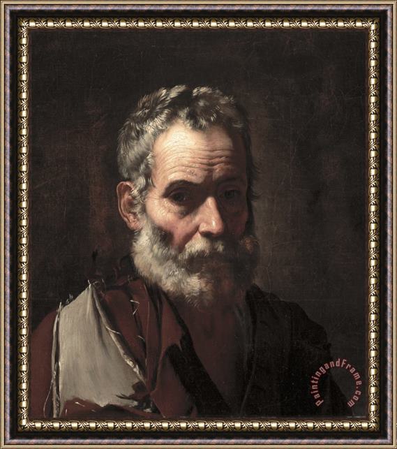 Jusepe de Ribera An Old Man Framed Painting