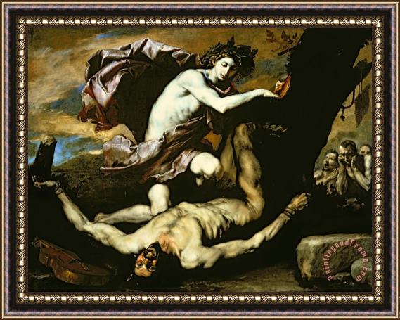 Jusepe de Ribera Apollo and Marsyas Framed Painting