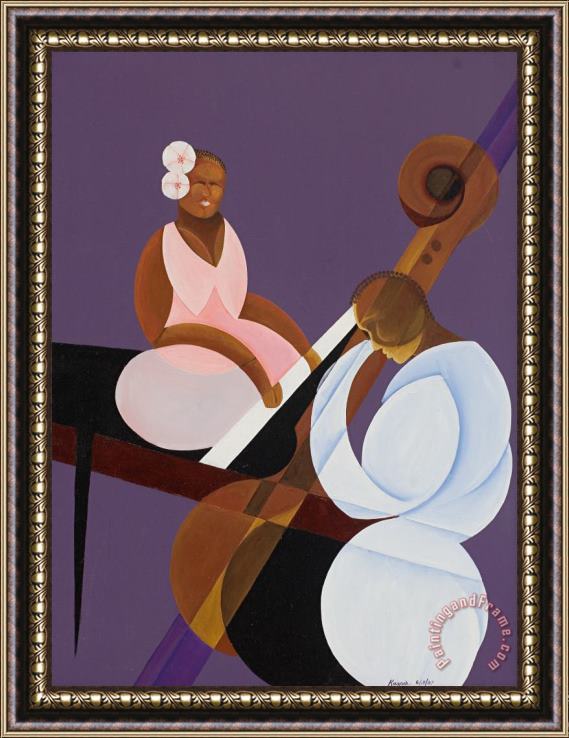 Kaaria Mucherera Lavender Jazz Framed Painting