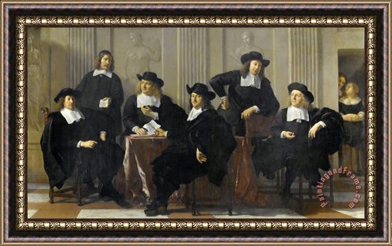 Karel Dujardin The Regents of The Spinhuis And Nieuwe Werkhuis, Amsterdam Framed Painting