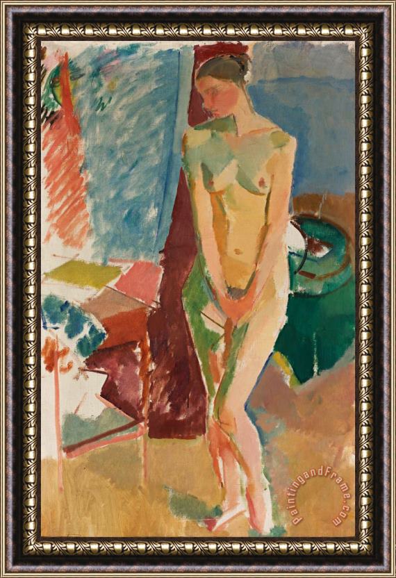 Karl Isakson Standing Nude Framed Painting
