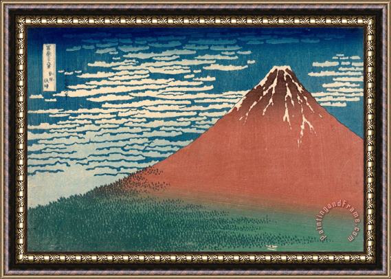 Katsushika Hokusai Fine Wind, Clear Weather Framed Painting