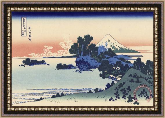Katsushika Hokusai Shichiri Beach in Sagami Framed Print