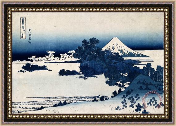 Katsushika Hokusai Shichirigahama in Suruga Province Framed Print