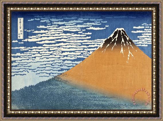 Katsushika Hokusai South Wind, Clear Dawn Framed Painting