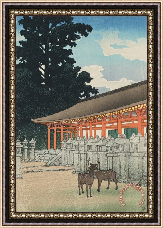 Kawase Hasui Kasuga Shrine at Nara (kasuga Jinsha), From The Series Souvenirs of Travels, Second Series (tabi Miyage, Dai Ni Shu) Framed Print