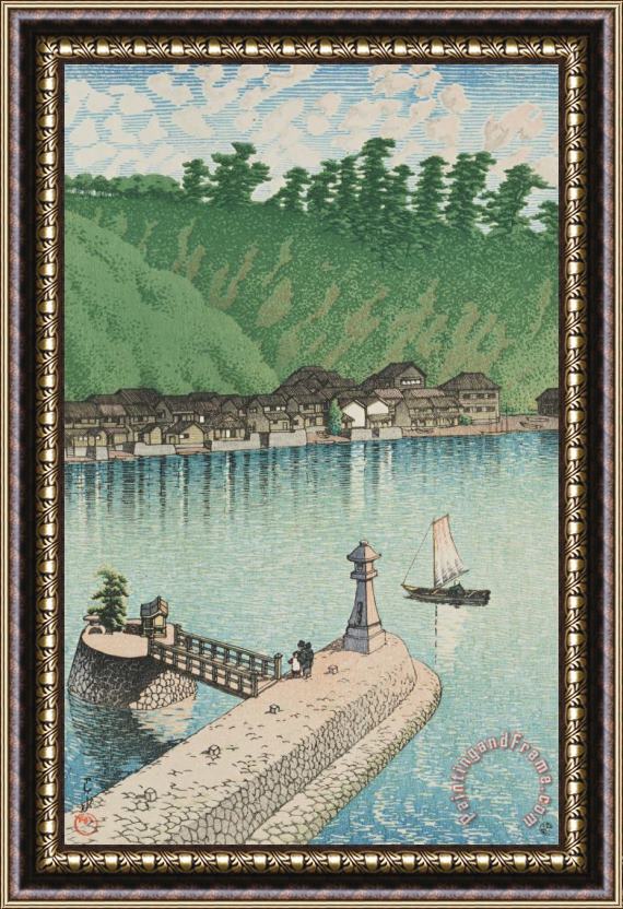 Kawase Hasui Mihogaseki Izumo (izumo Mihogaseki), From The Series Souvenirs of Travels, Third Series (tabi Miyage, Dai San Shu) Framed Painting