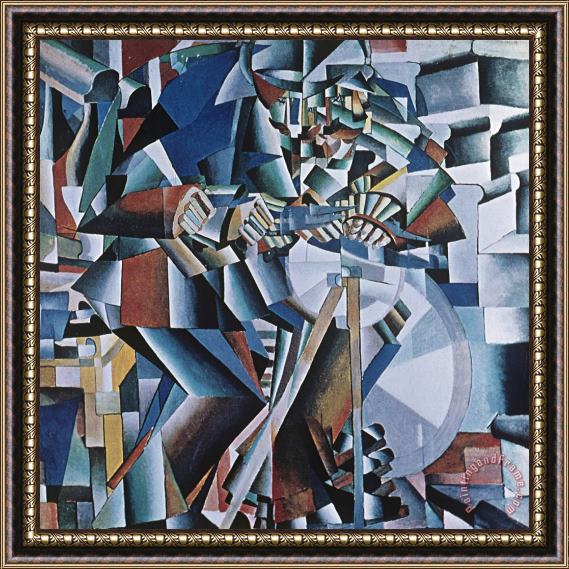 Kazimir Malevich The Knife Grinder Framed Painting