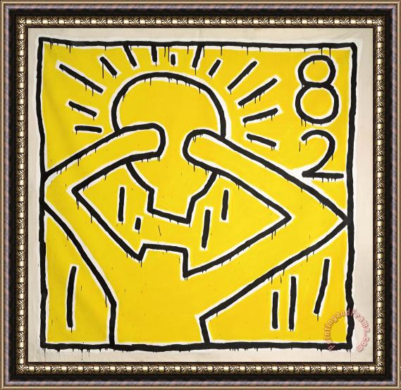 Keith Haring Foto Sotheby's, 1982 Framed Print