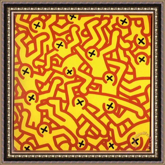 Keith Haring Pop 18 Framed Painting