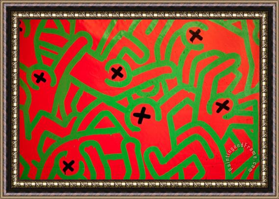 Keith Haring Pop Shop 13 Framed Painting