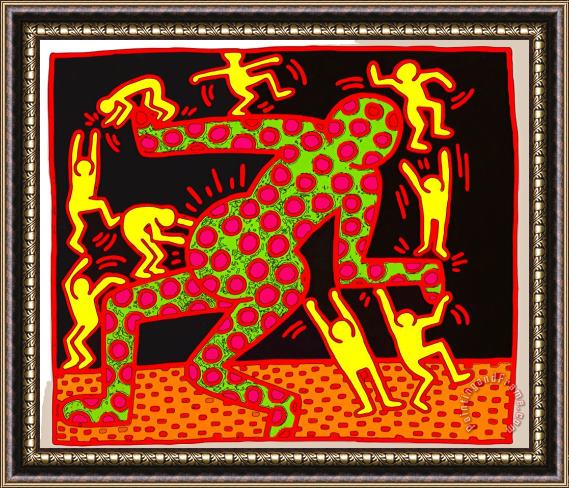 Keith Haring Pop Shop 16 Framed Painting