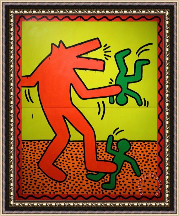 Keith Haring Pop Shop 4 Framed Painting