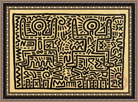 Keith Haring Pop Shop 7 Framed Painting