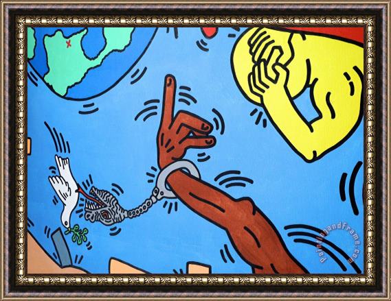 Keith Haring Pop Shop 9 Framed Painting