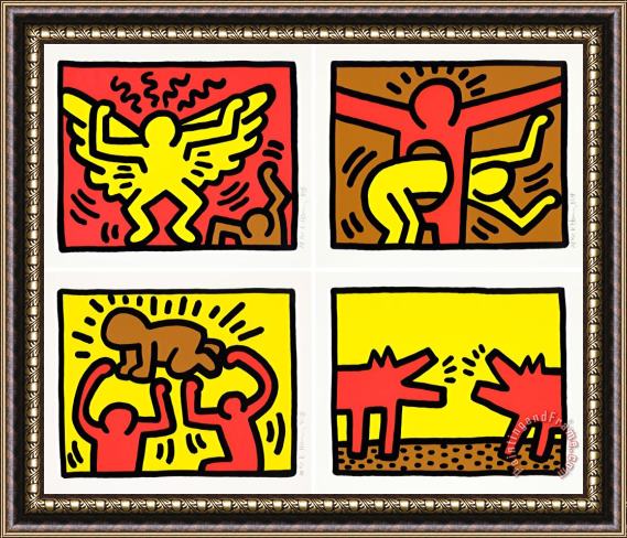 Keith Haring Pop Shop Iv Framed Painting