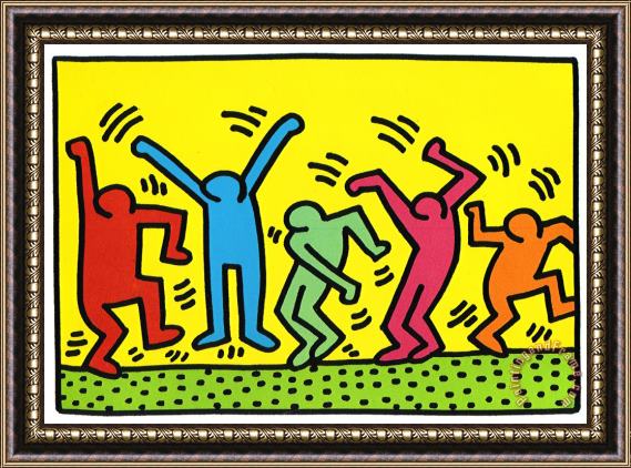 Keith Haring Pop Shop Framed Painting