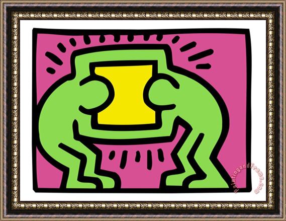 Keith Haring Pop Shop Tv Framed Print