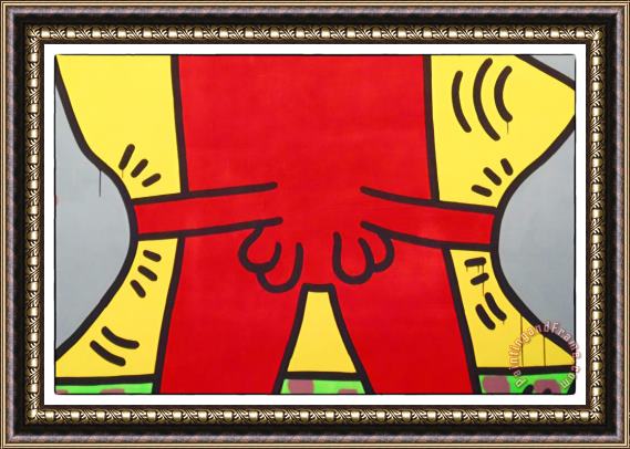 Keith Haring Ten Commandments 1985 Detail Framed Painting