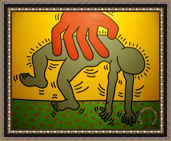 Keith Haring Ten Commandments Detail 2 Framed Painting