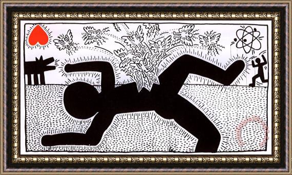 Keith Haring The Universe Framed Print