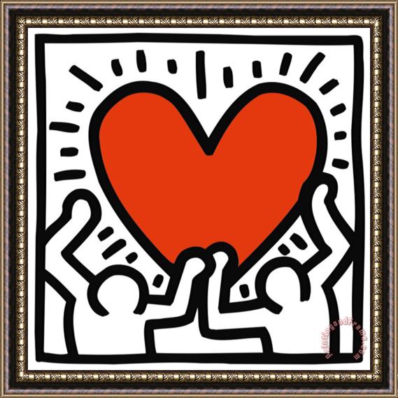 Keith Haring Untitled C 1988 Framed Painting