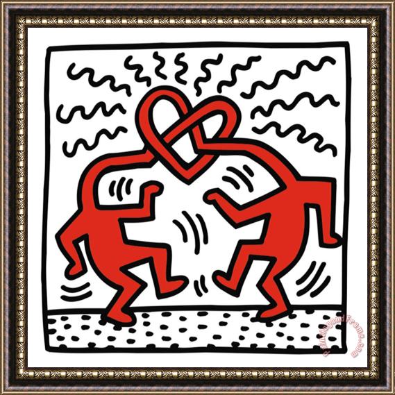 Keith Haring Untitled C 1989 Framed Painting