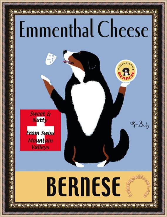 Ken Bailey Bernese Ementhal Cheese Framed Painting