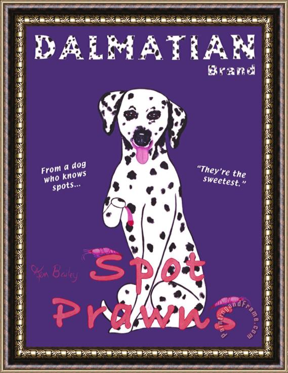 Ken Bailey Dalmatian Spot Prawns Framed Print