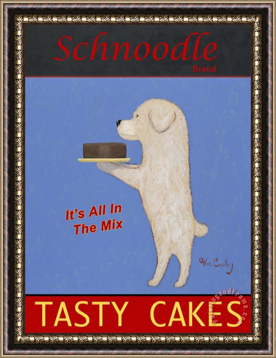Ken Bailey Schnoodle Tasty Cakes Framed Painting