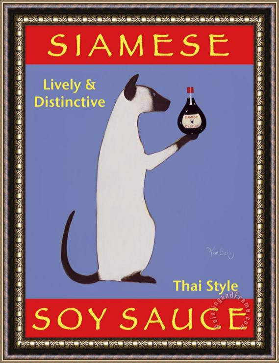Ken Bailey Siamese Soy Sauce Framed Painting