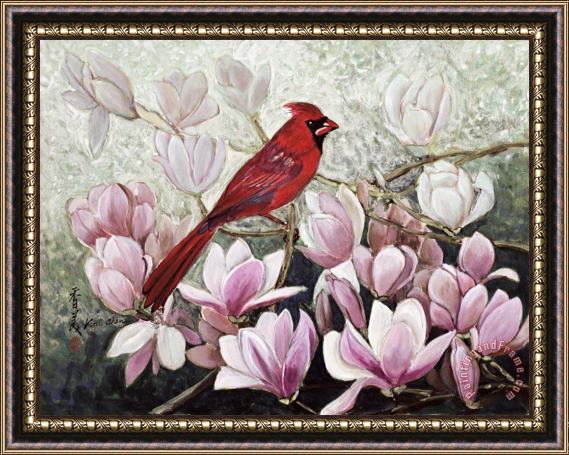 Komi Chen Cardinal Framed Painting