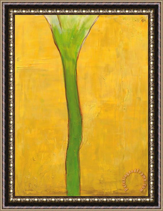 Laura Gunn Calla Lily on Gold II Framed Painting