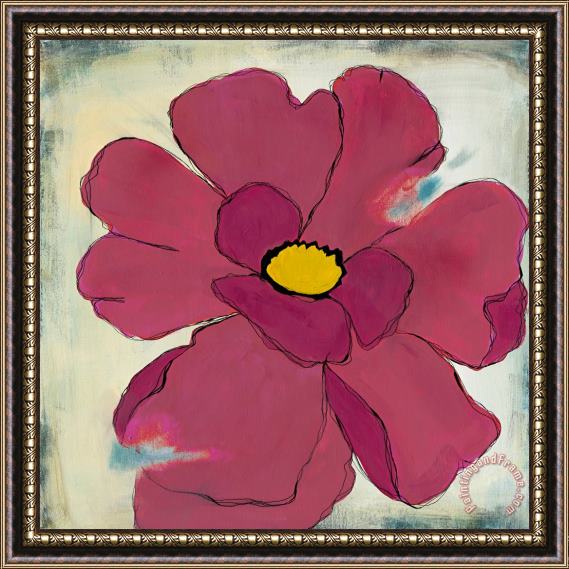 Laura Gunn Modern Flower V Framed Painting