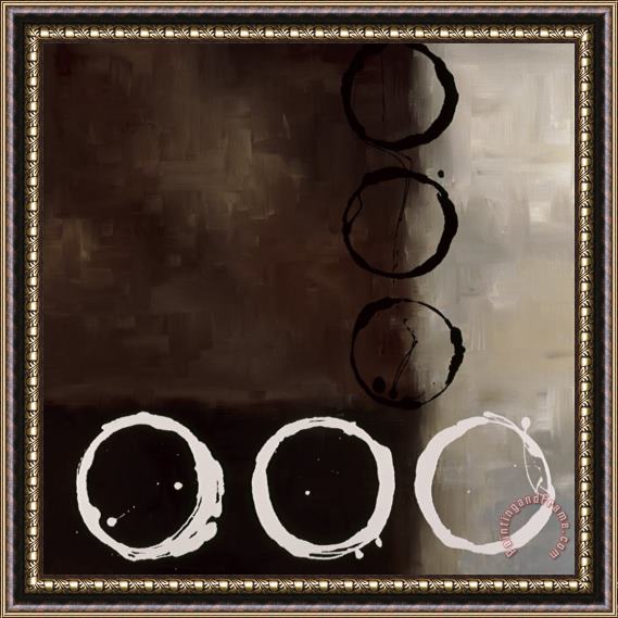 laurie maitland Beige Circles II Framed Painting